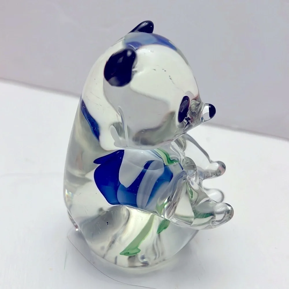 Panda Bear Art Glass Paperweight - Picture 5 of 8